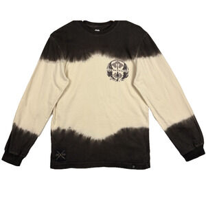 Star Wars Disney Tie Dye Long Sleeve Shirt Size XS Black Cream Jedi Darth Vader